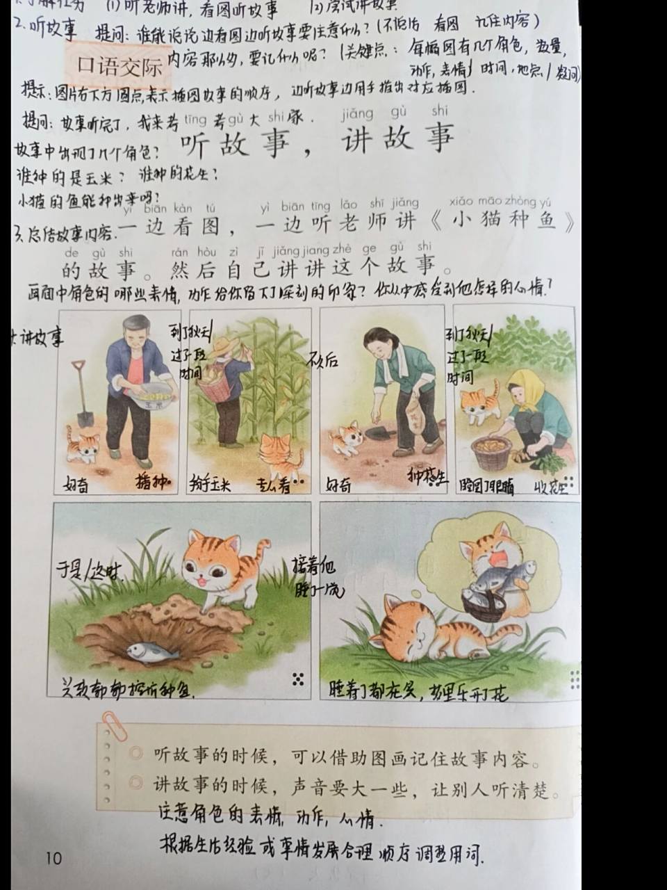 口语交际《小猫种鱼》 小猫种鱼  1.