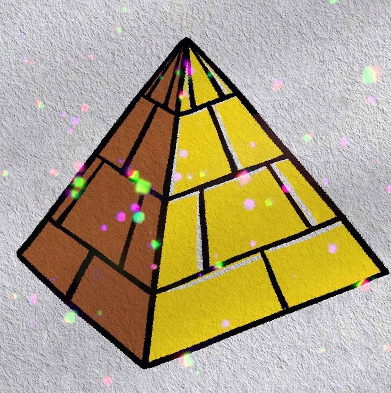 金字塔的简笔画(附步骤) 世界名胜古迹之金字塔,一起画起来吧!