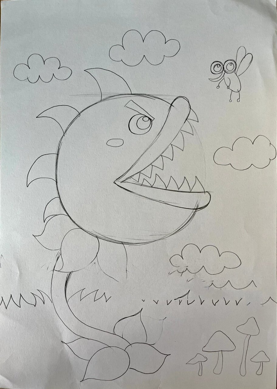 儿童创意画——食人花