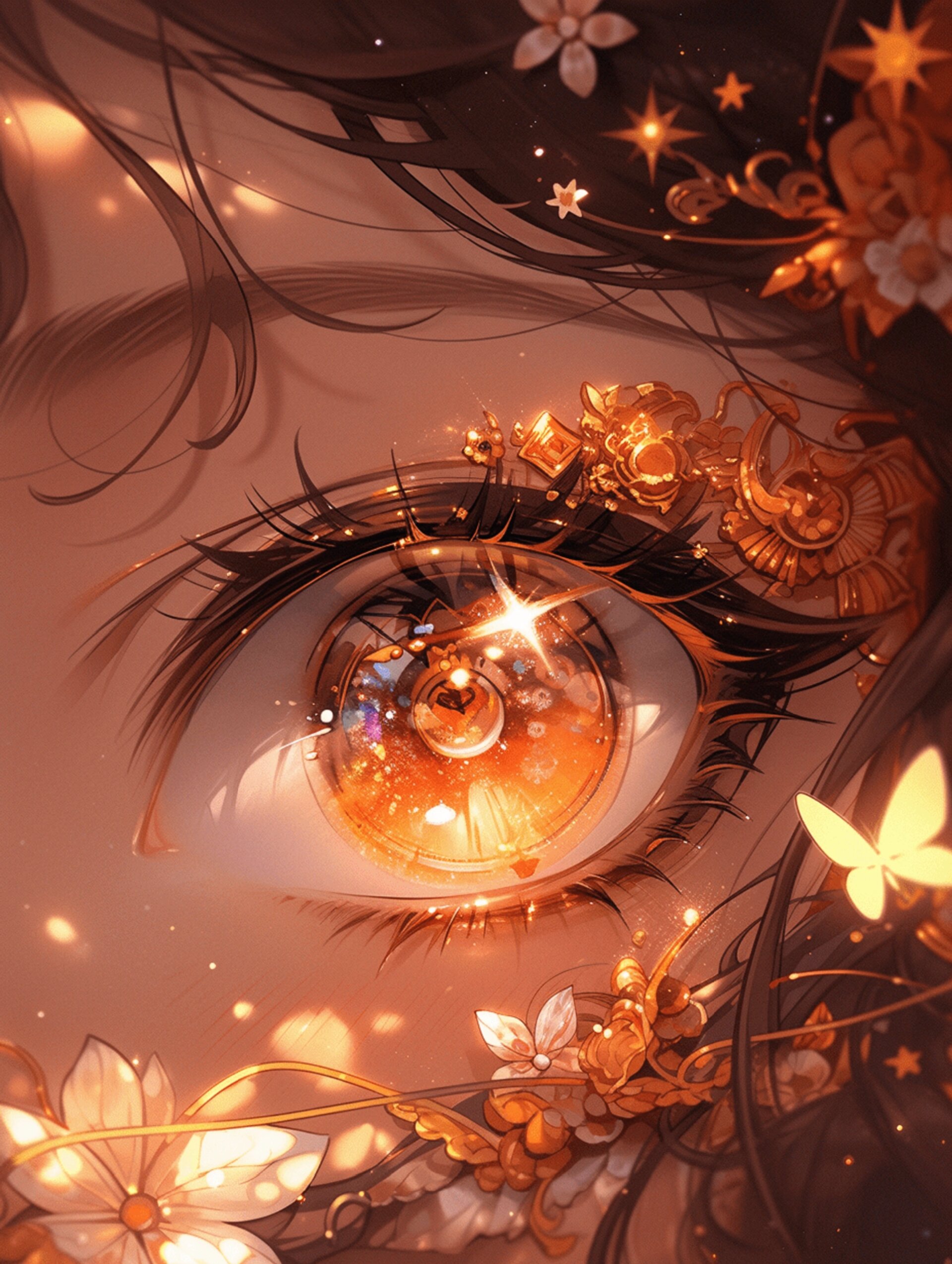 金色靓丽的眼睛