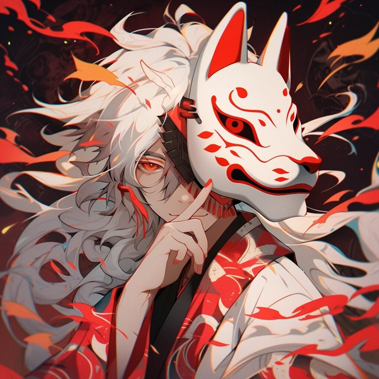 嘘——是魔法还是诅咒~狐狸面具男生头像第二弹登场!