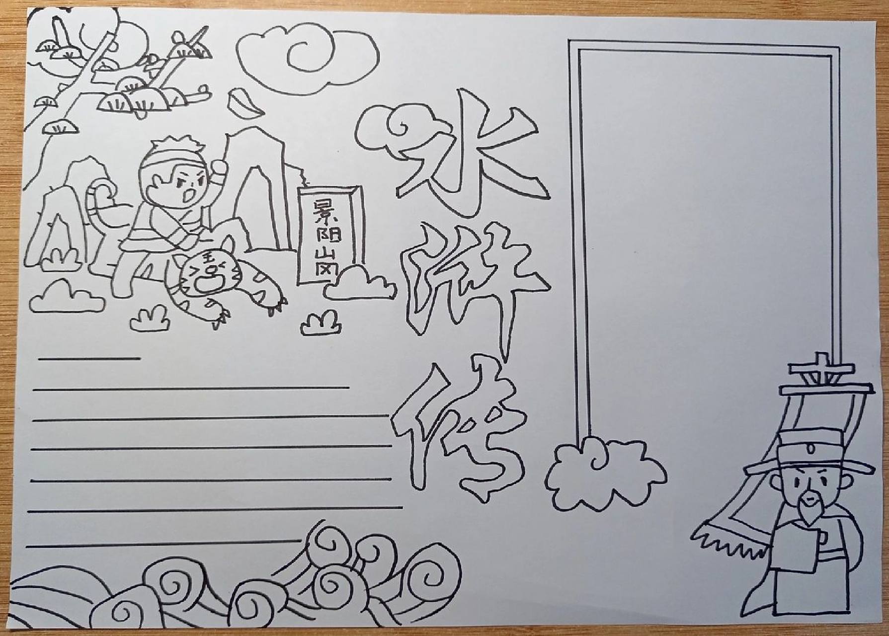 水浒传手抄报 #手抄报