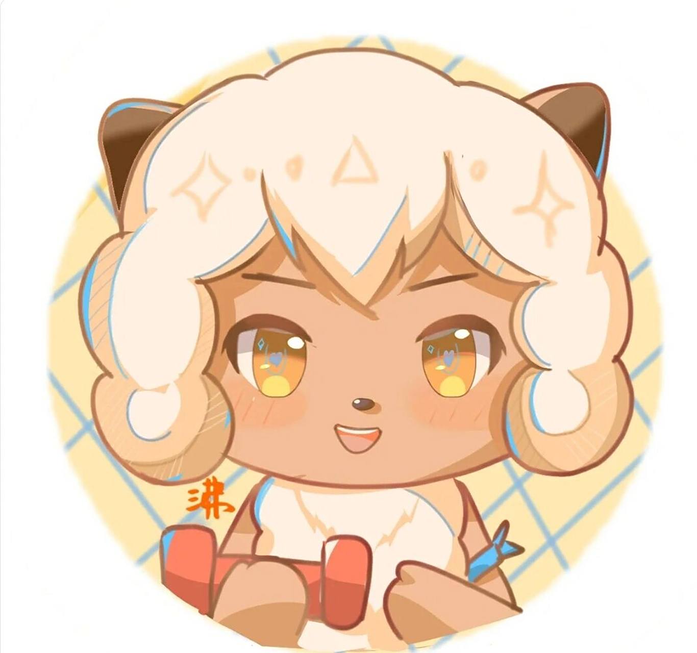 q版喜羊羊头像  礼貌拿图