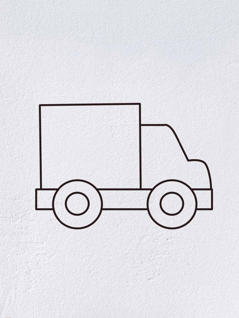 货车儿童画简单图片