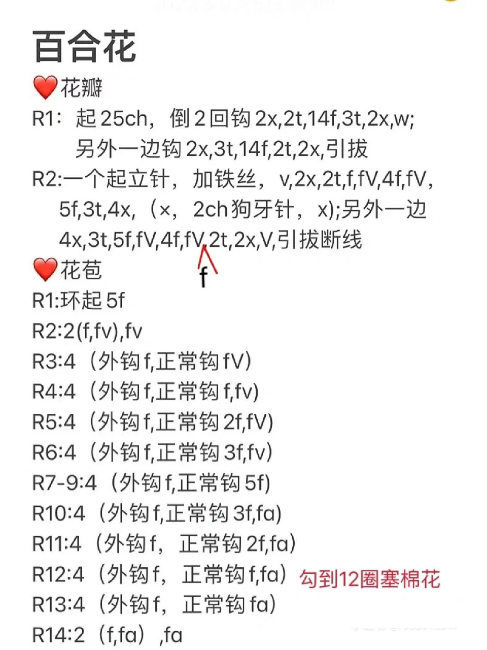 百合花图解 原创见水印