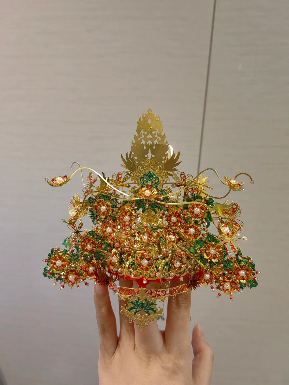 花了三天时间终于拼好了凤冠 99拼酷 金翅鸟冠 第一次拼就挑战了个