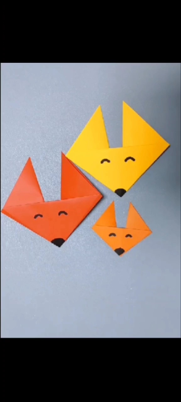 手工折纸小狐狸的折法图片