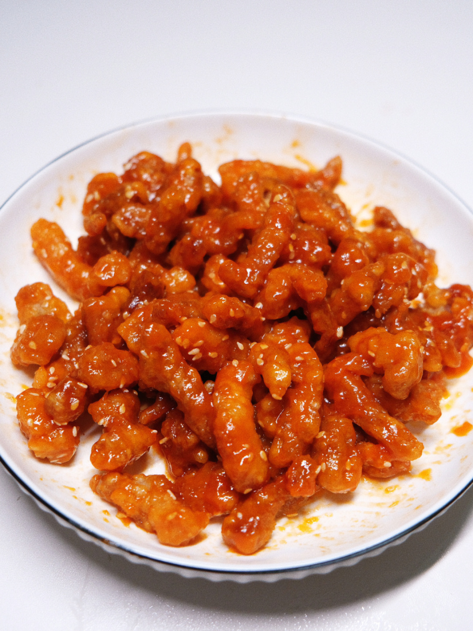 95糖醋里脊 食材: 里脊肉 9215做法: 16615里脊肉切成手指