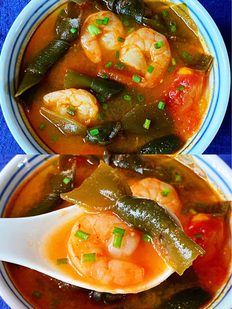 9215低脂低卡7515虾仁海带番茄汤7515巨好喝还不胖