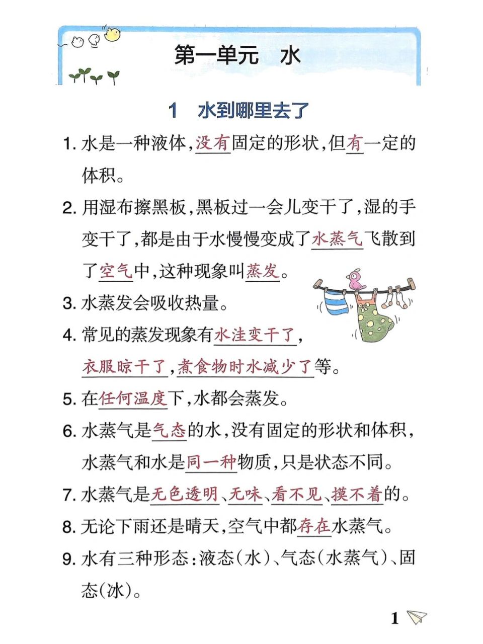 【科学必背知识点】三年级上册科学 教科版