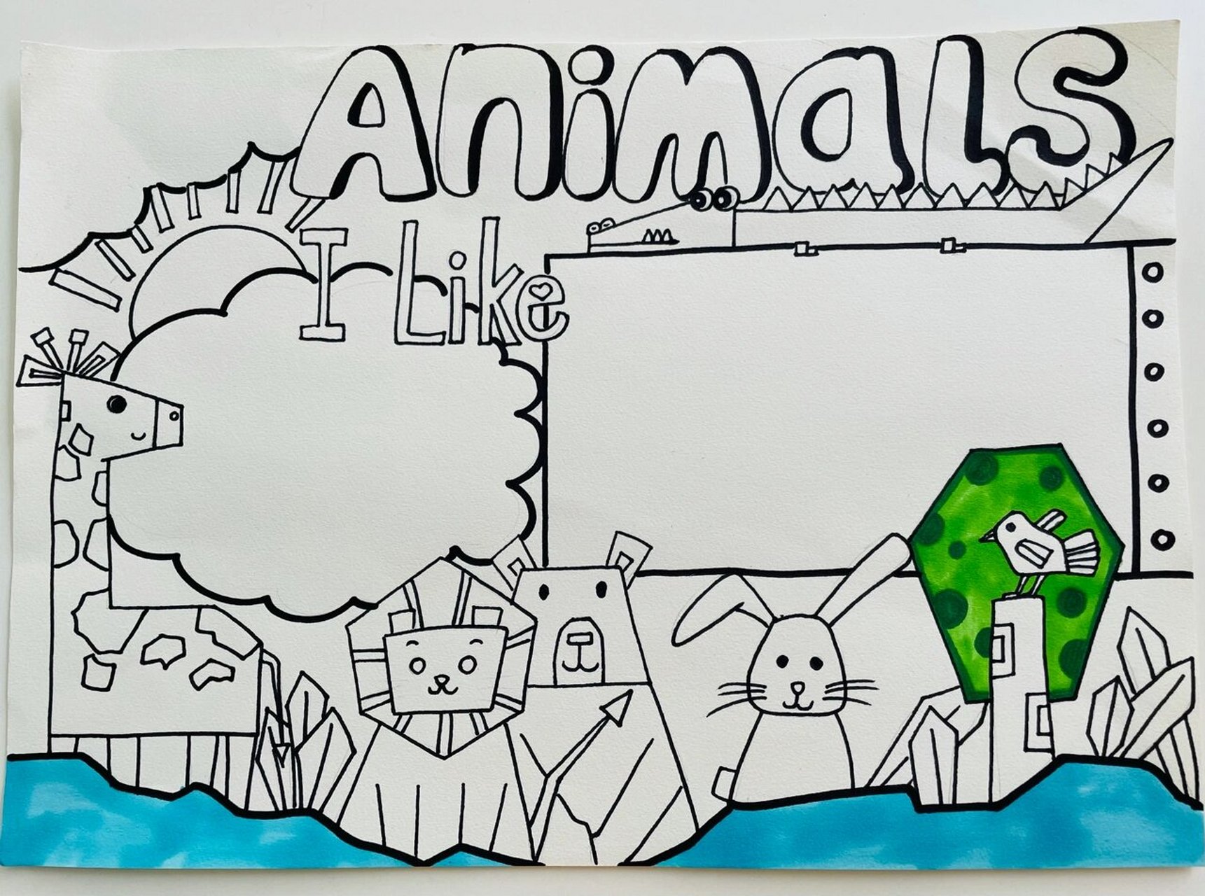 英文手抄报之animals i like动物手抄报 可爱的小动物手抄报