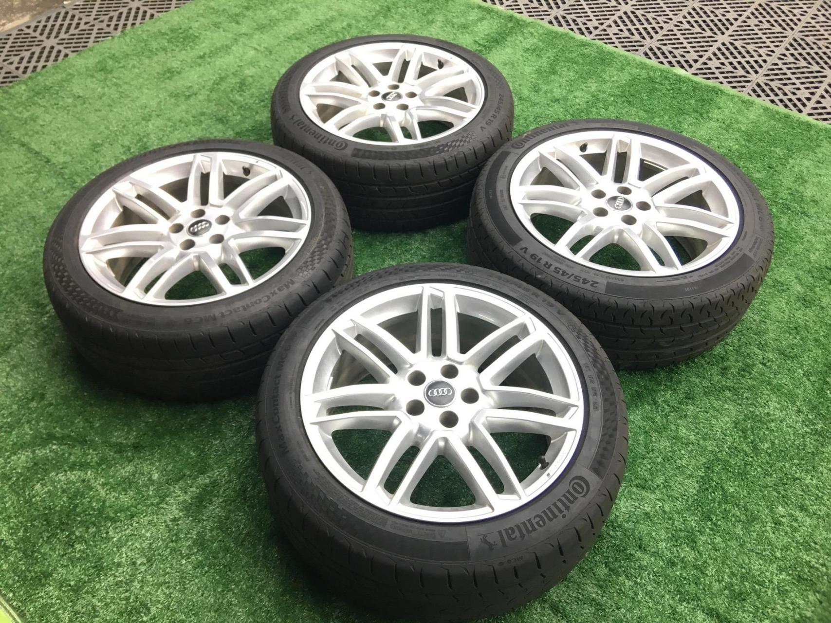 奥迪q7 19寸原厂轮毂 245/45r19轮胎  轮毂9成新,价格实惠,便宜不贵