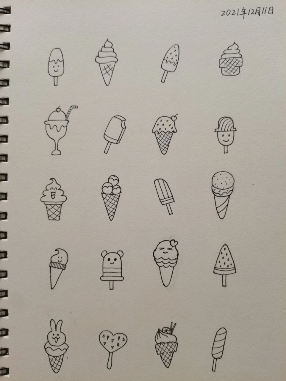 控笔练习/食物简笔画素材(甜点) 7715提高幸福感的方法有很多