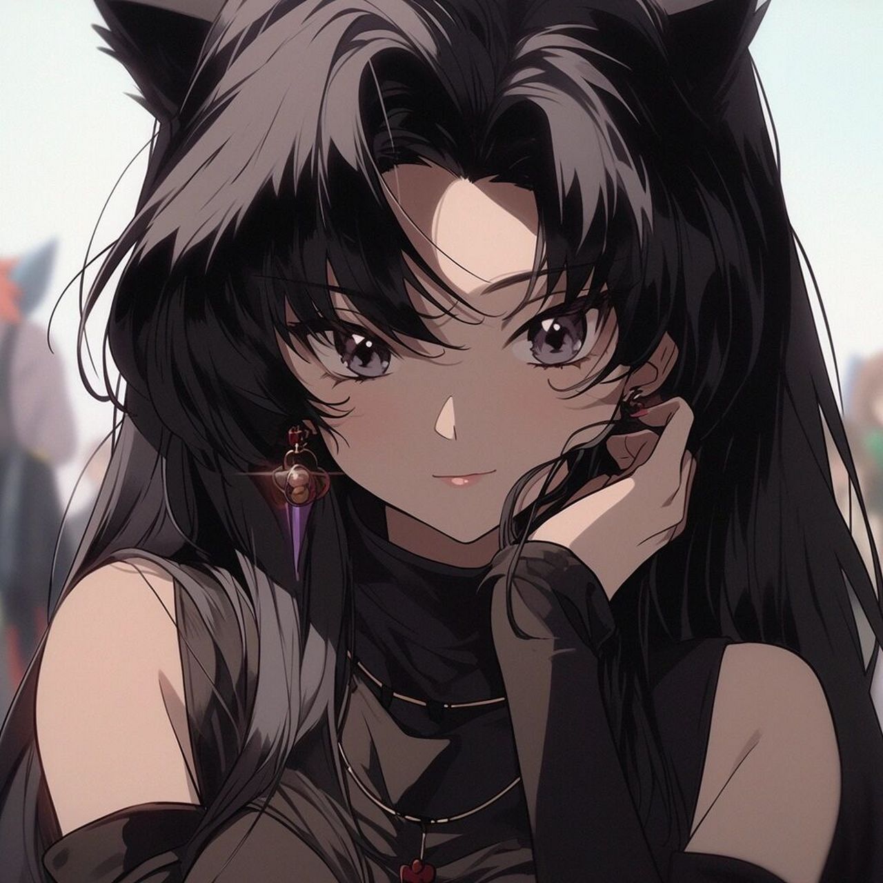 midjourney|旧漫头像-复古黑发美眉泰酷辣