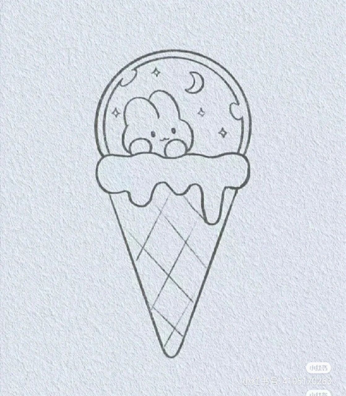 冰淇淋画法 可爱图片