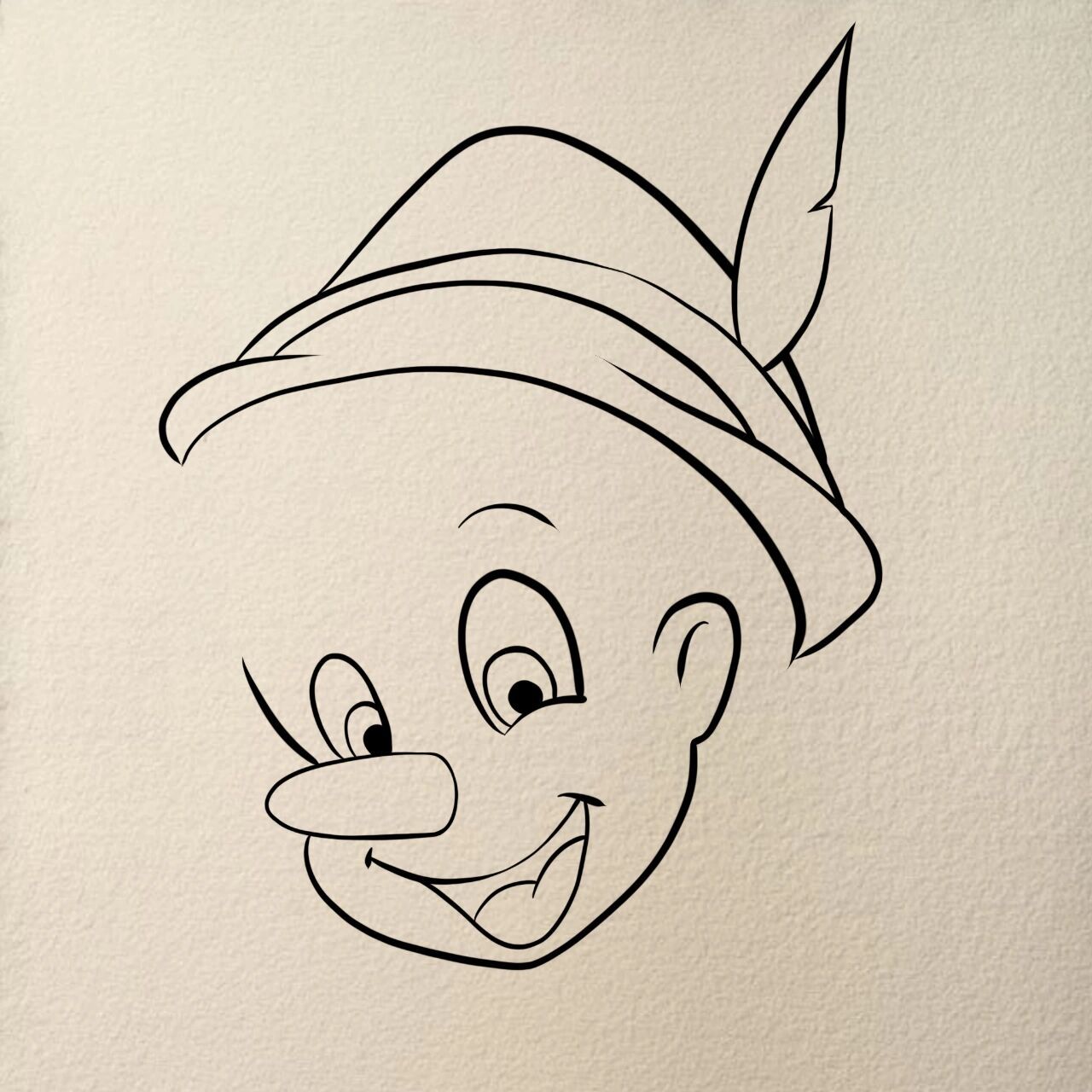 简笔画7815匹诺曹7815 每次看到鲸鱼就会想起匹诺曹 多语的