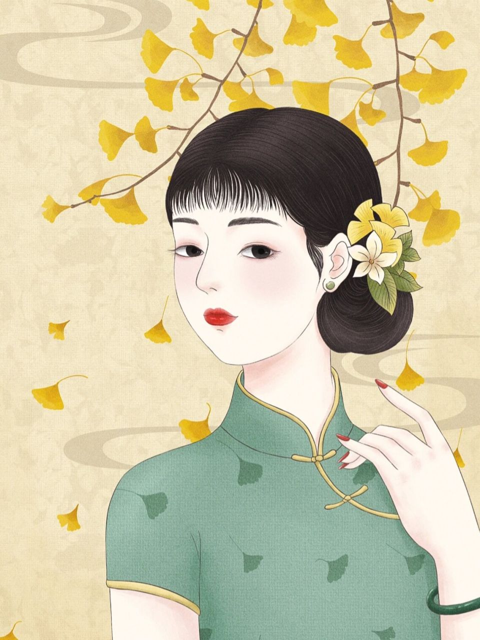 民国风夏季节气美女 今天分享一波民国风夏季美女插画 都是我在摄图网