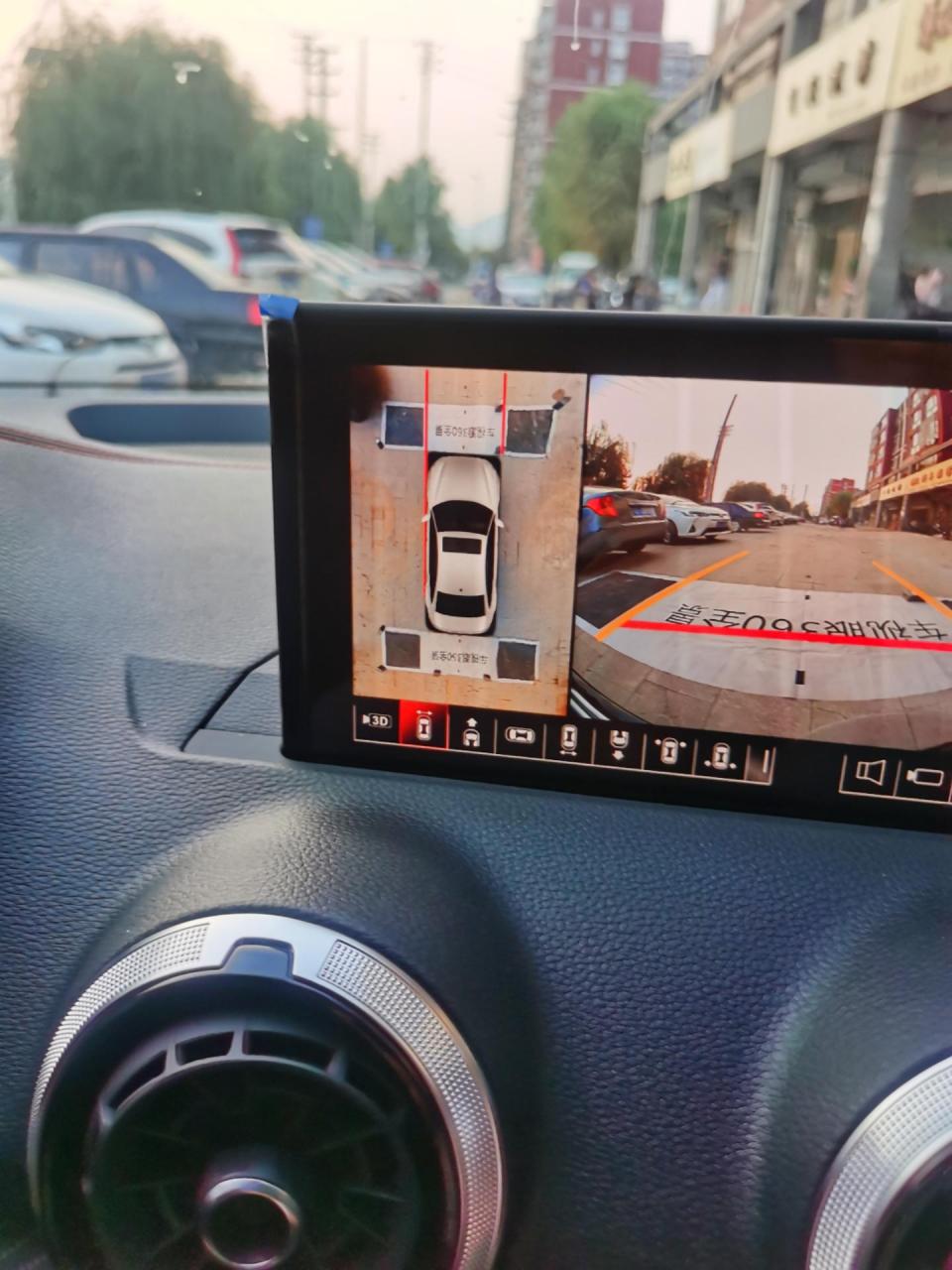 奥迪q2l,原车屏加装360全景行车记录仪
