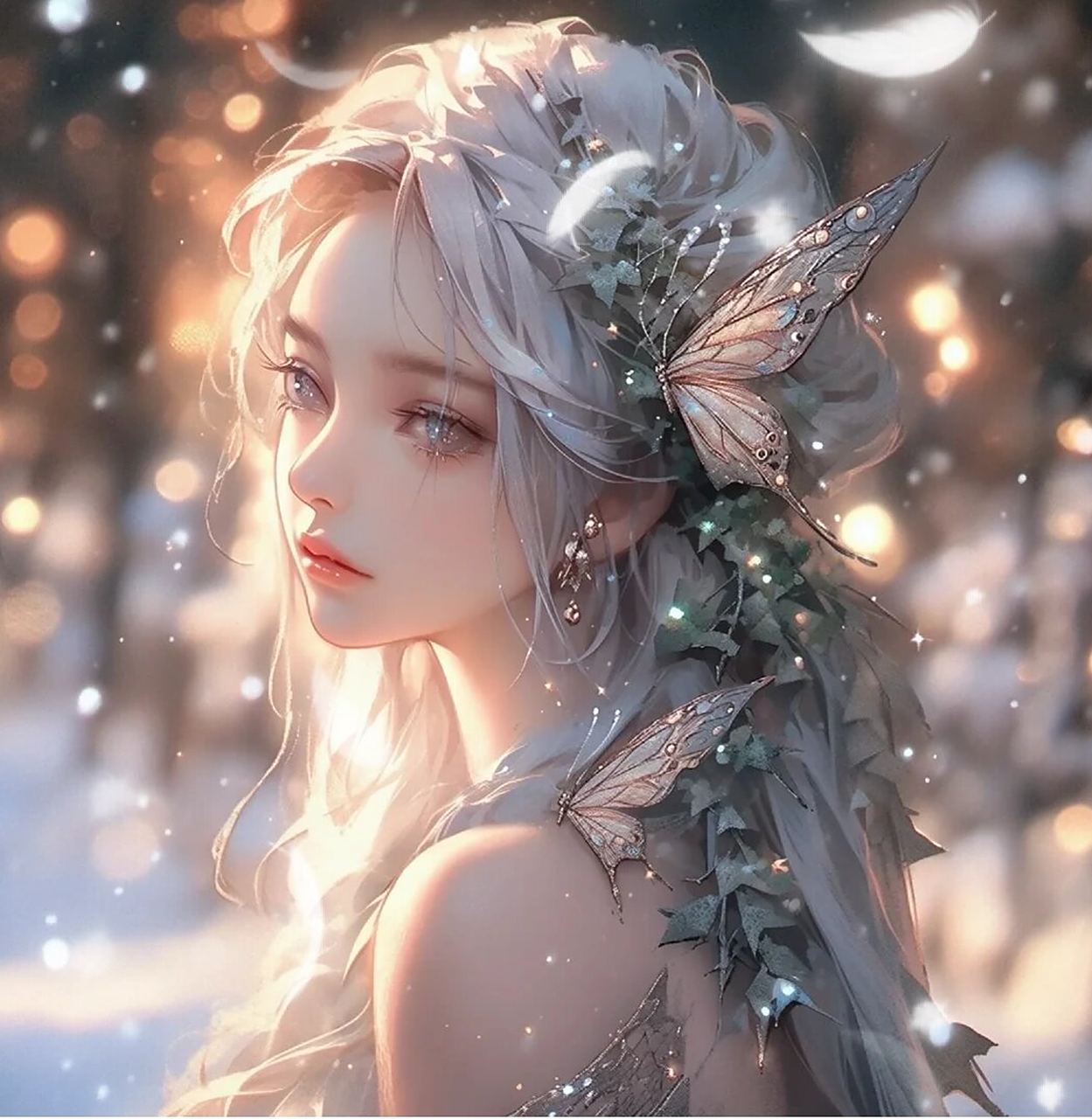 梦幻蝴蝶少女头像