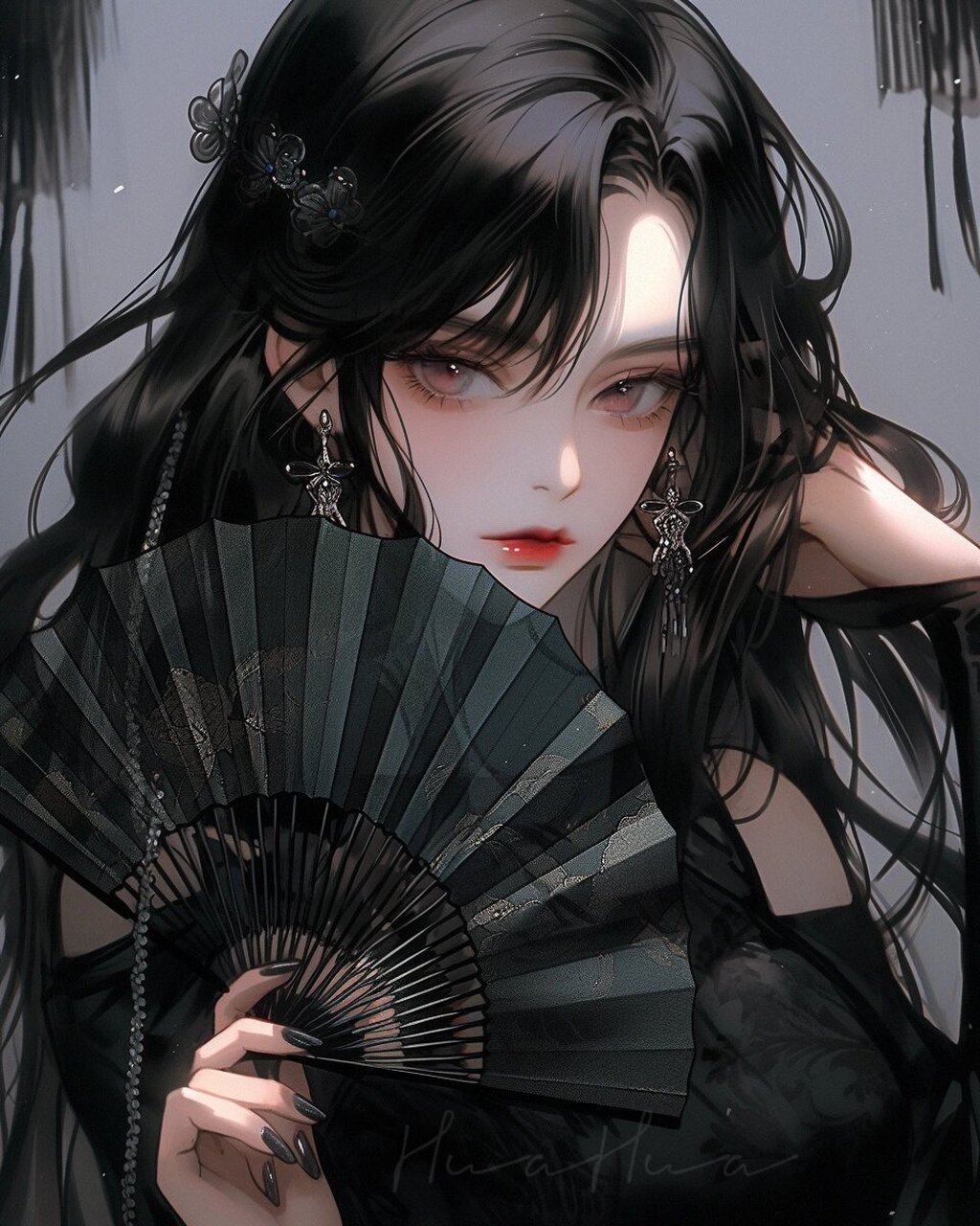 执扇 #古风头像# #古风插画# #古風# #ai绘画# #御姐# #每日分享