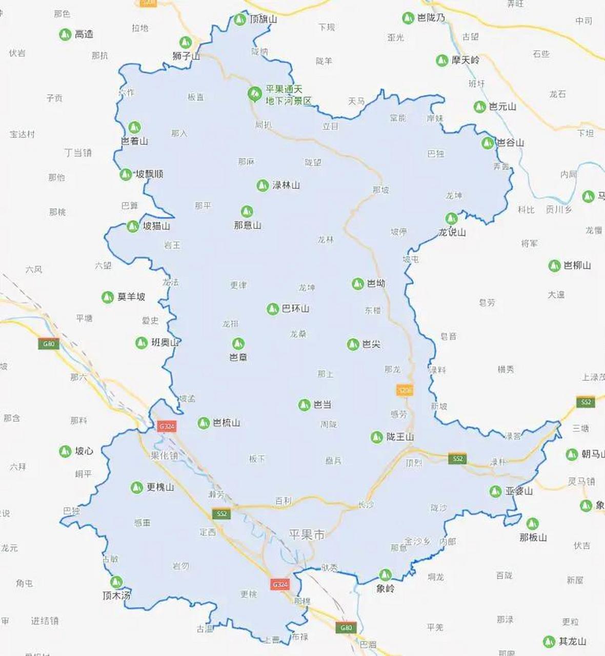 平果县乡镇地图图片