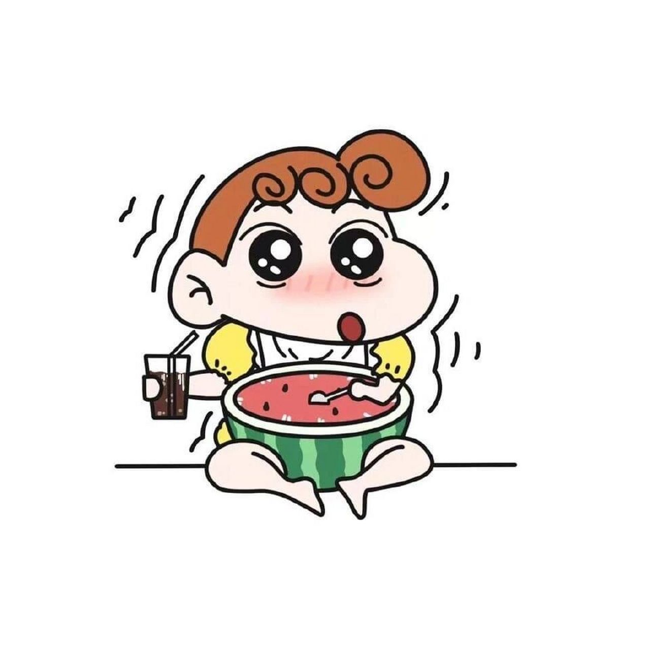 蜡笔小新的西瓜头像91 小新,小葵,妮妮,正男,阿呆,风间