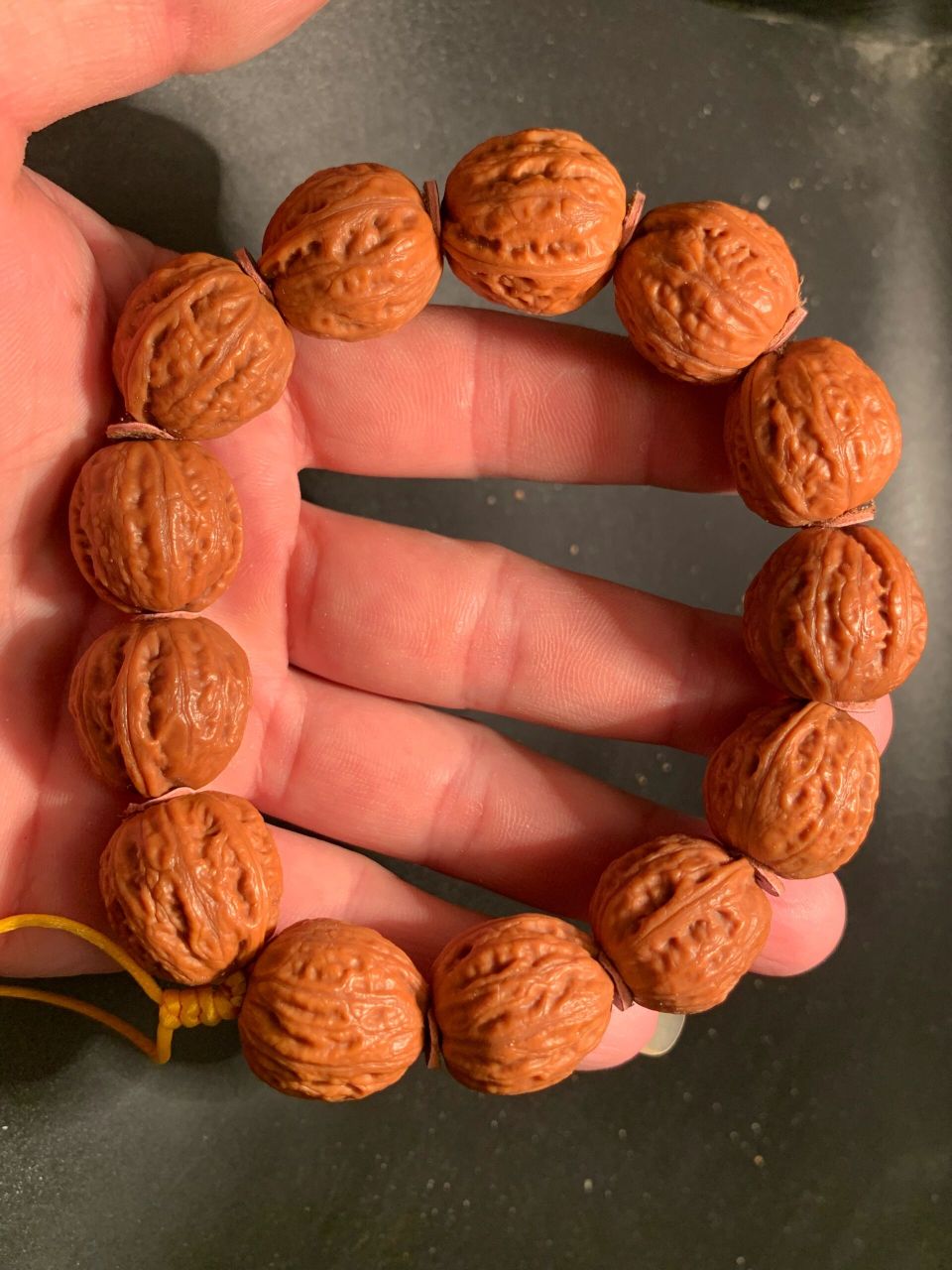 0野生秋子核桃手串 野生粗骨老树秋子小核桃手串,原皮原质,易红易包浆