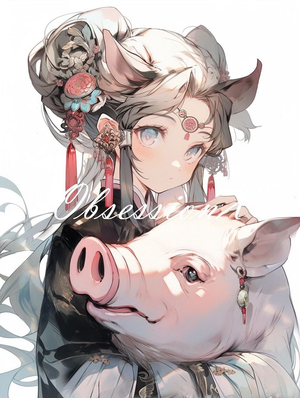 十二生肖女生头像壁纸 马羊猴鸡狗猪