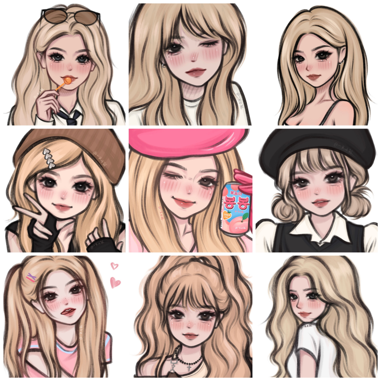 may风 | 金发合集 93头像 92去水印二改商用 转载请注明出处 笔刷