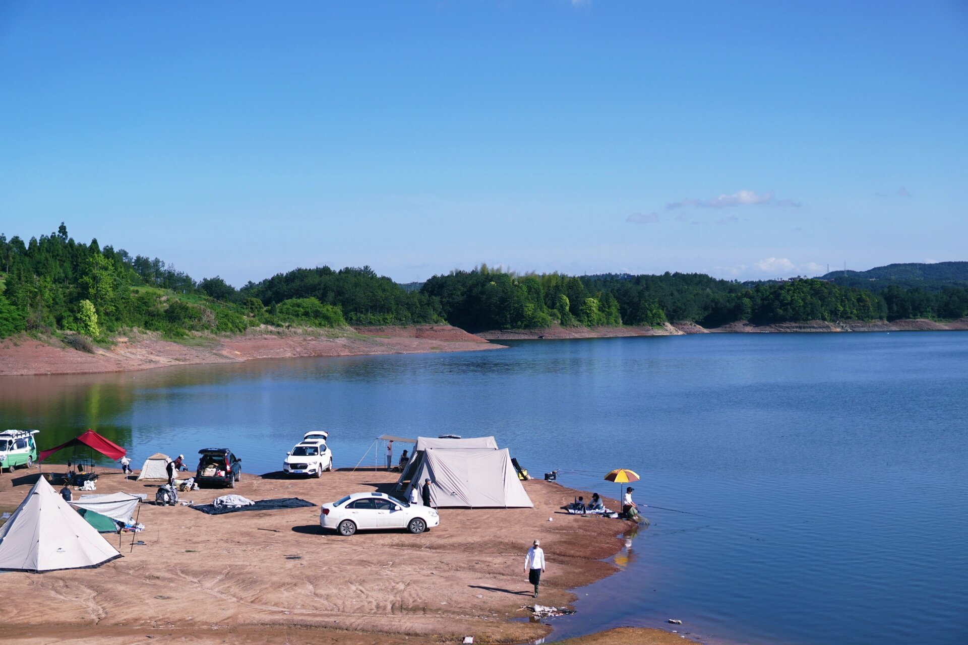 文成百丈漈天顶湖太美了吧 国庆文成很值得去,湖边景色编号,拍照超出