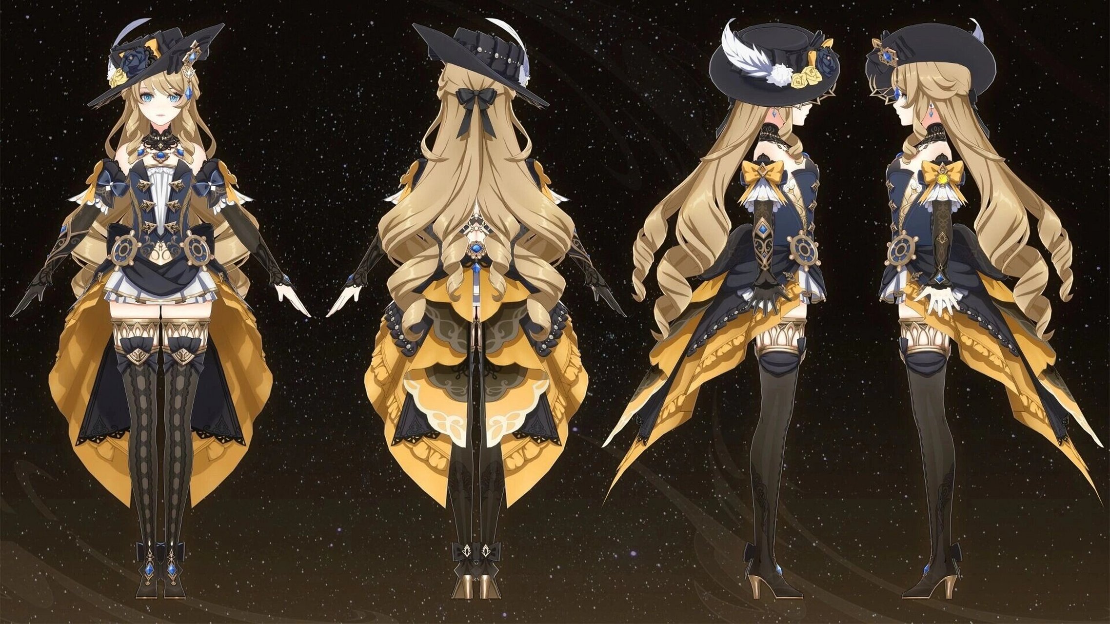 原神枫丹部分新角色三视模型及进池预测 来源:mero