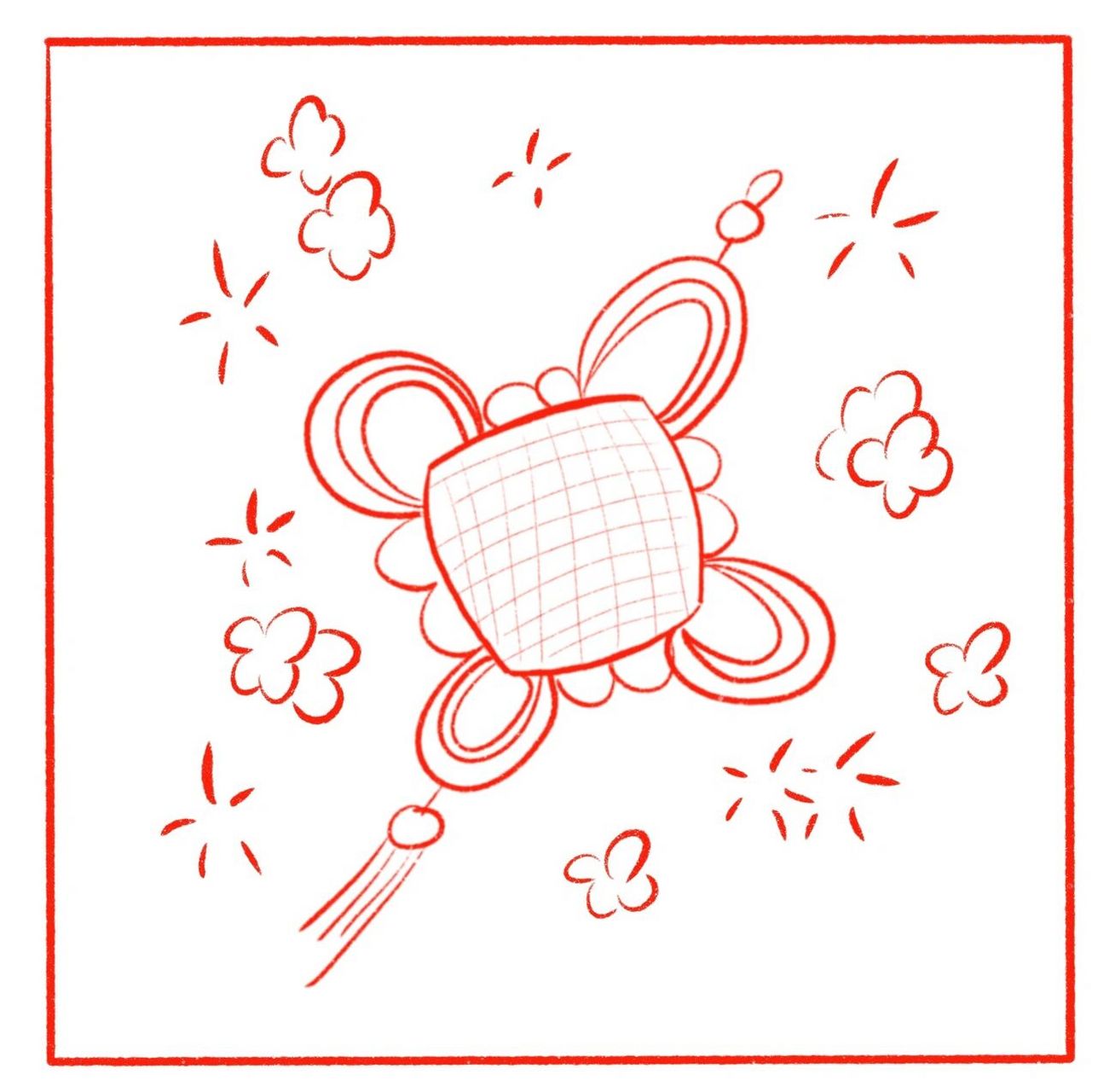 简笔画|新年元素简笔画05糖葫芦 金元宝 06 马上要到今年的最后