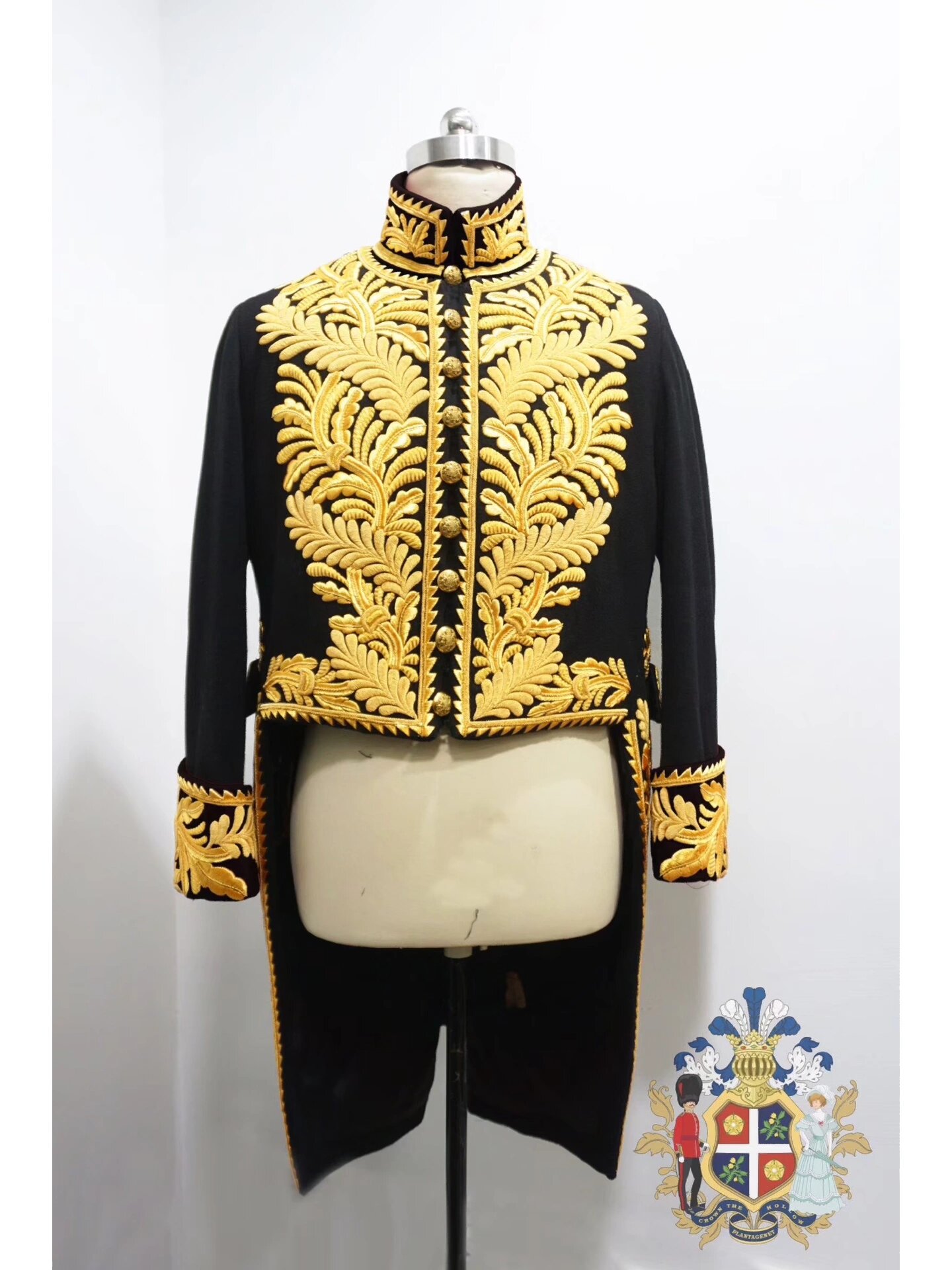 复刻英国二等文官金属丝刺绣大礼服 文官大礼服缀有华丽的满幅橡叶