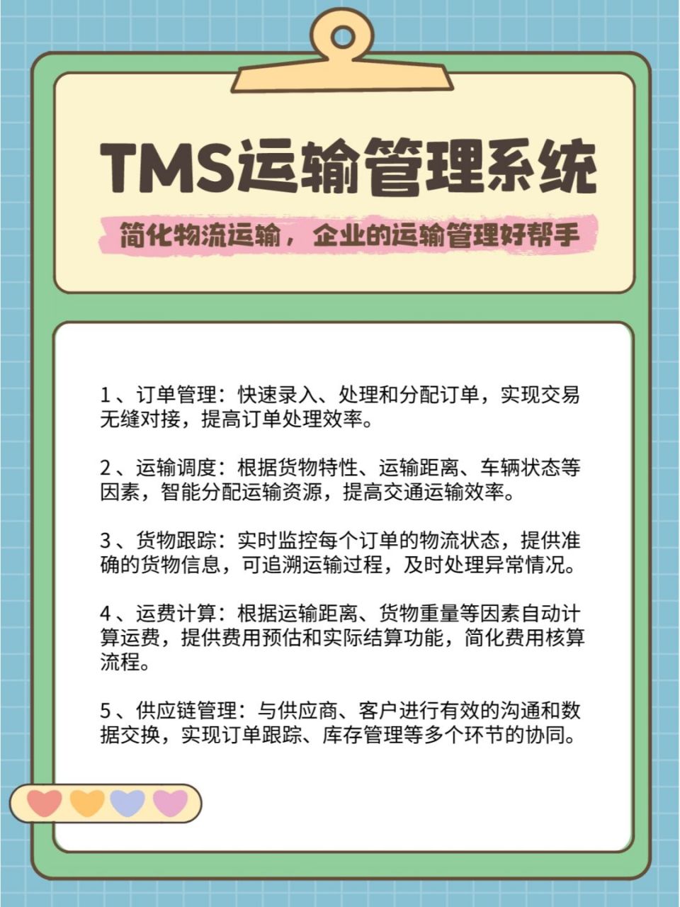在物流行业,运输管理是一个非常复杂的任务.