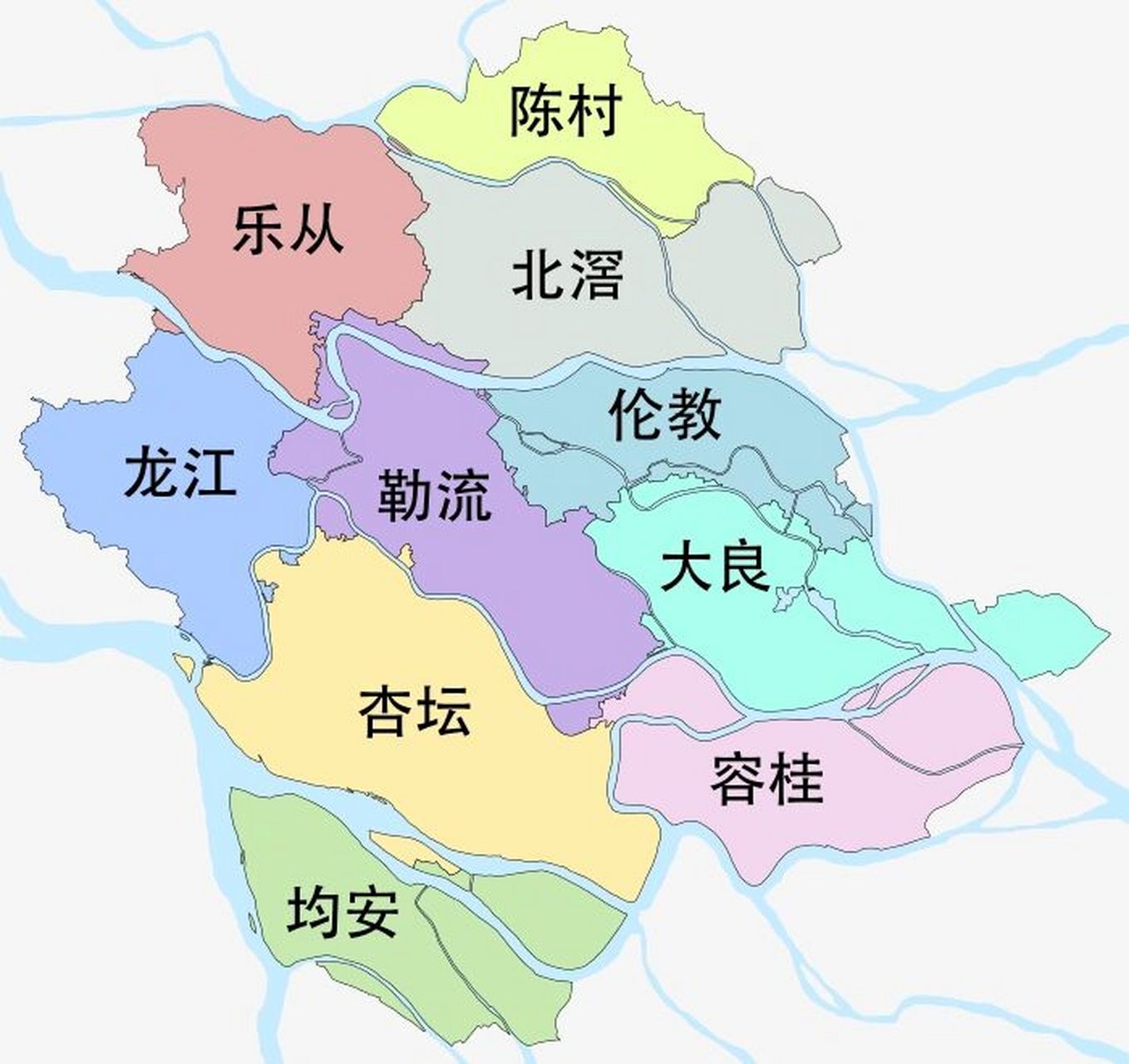 广东佛山地图镇区划分图片