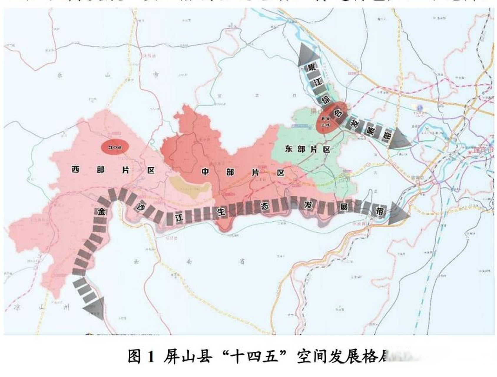 屏山县县域空间,文旅布局,交通运输