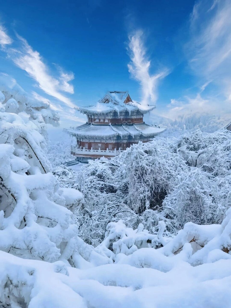 张家界雪景图片