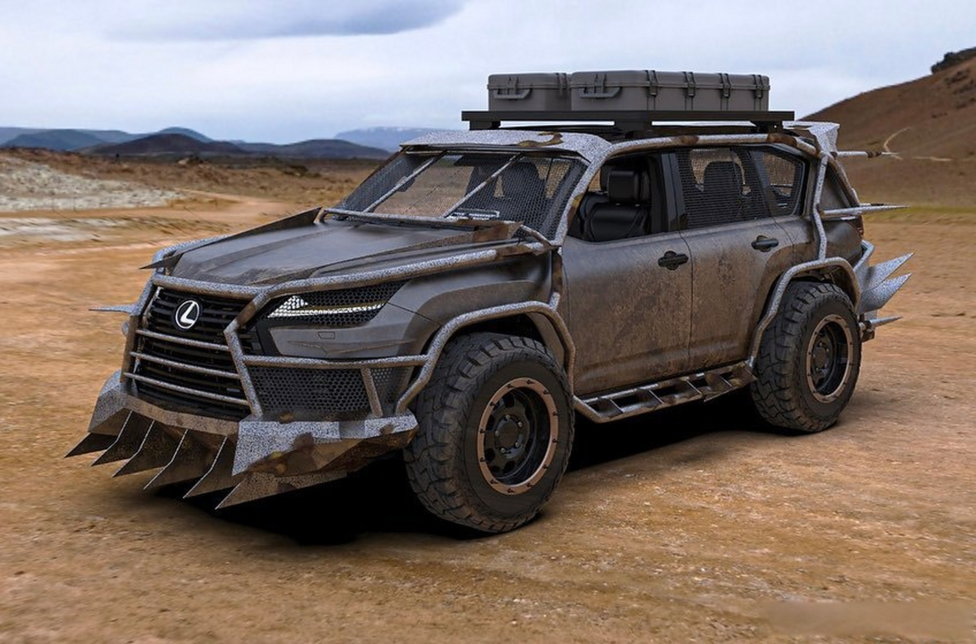 末日战车风格改装的雷克萨斯lx,你觉得这套创意如何?
