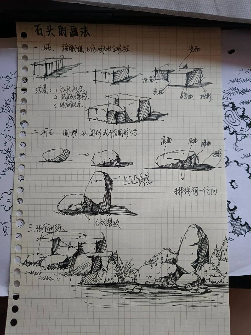 石头画法