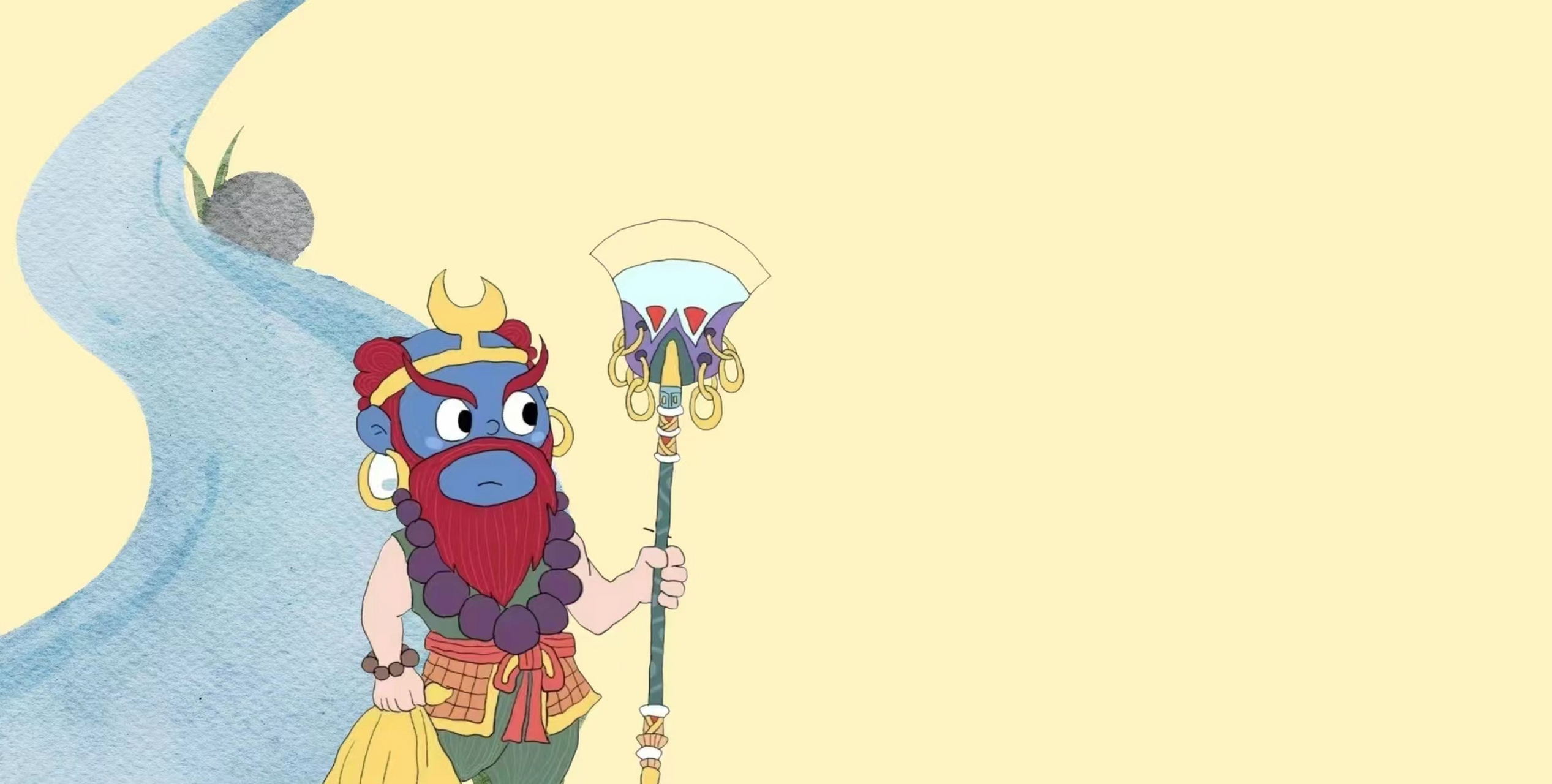 西游记ppt背景 这款ppt图片以黄色打底,再配上师徒四人的动画形象