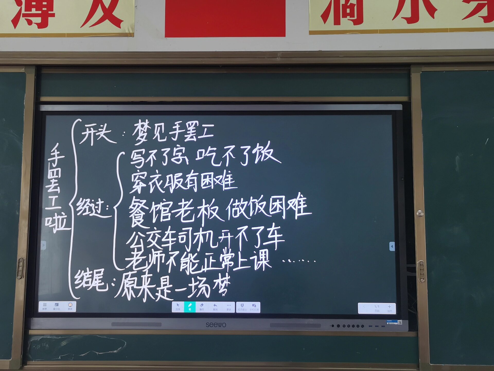 三年级语文第五单元想象作文部分思维导图