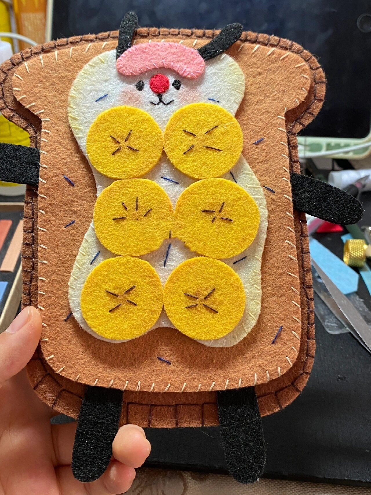 不织布卡包 太喜欢啦!实用又好看!做了一整天 原创