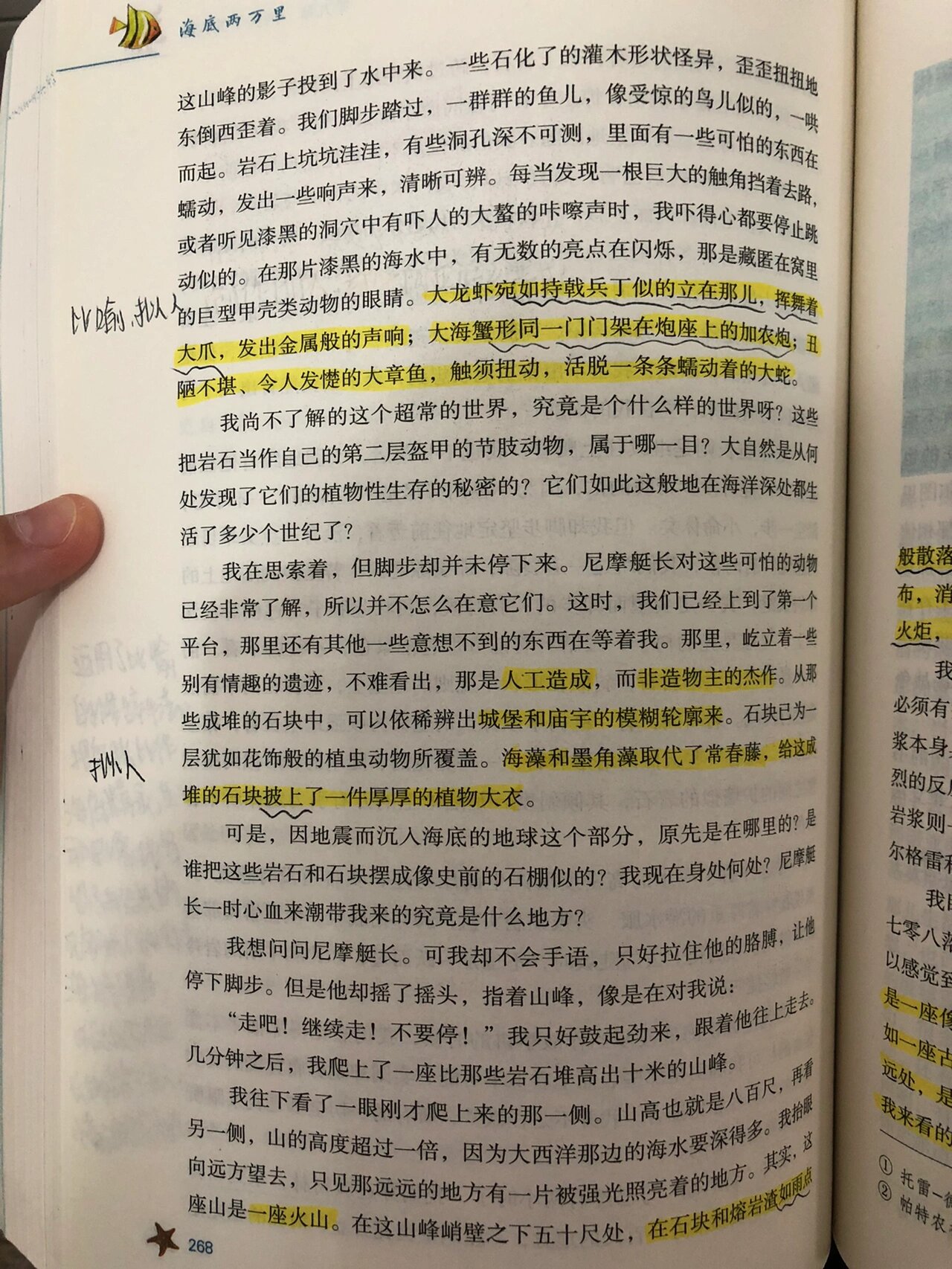 海底两万里第九章批注图片