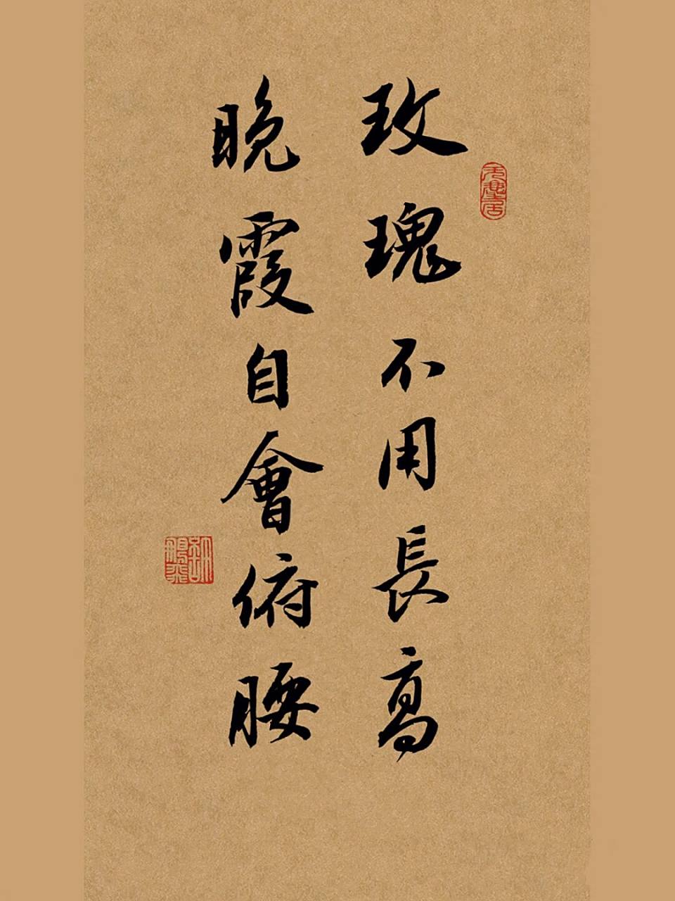 书法行书手写 我们应该从喜欢里得到力量和快乐,而不是花光所有力量和