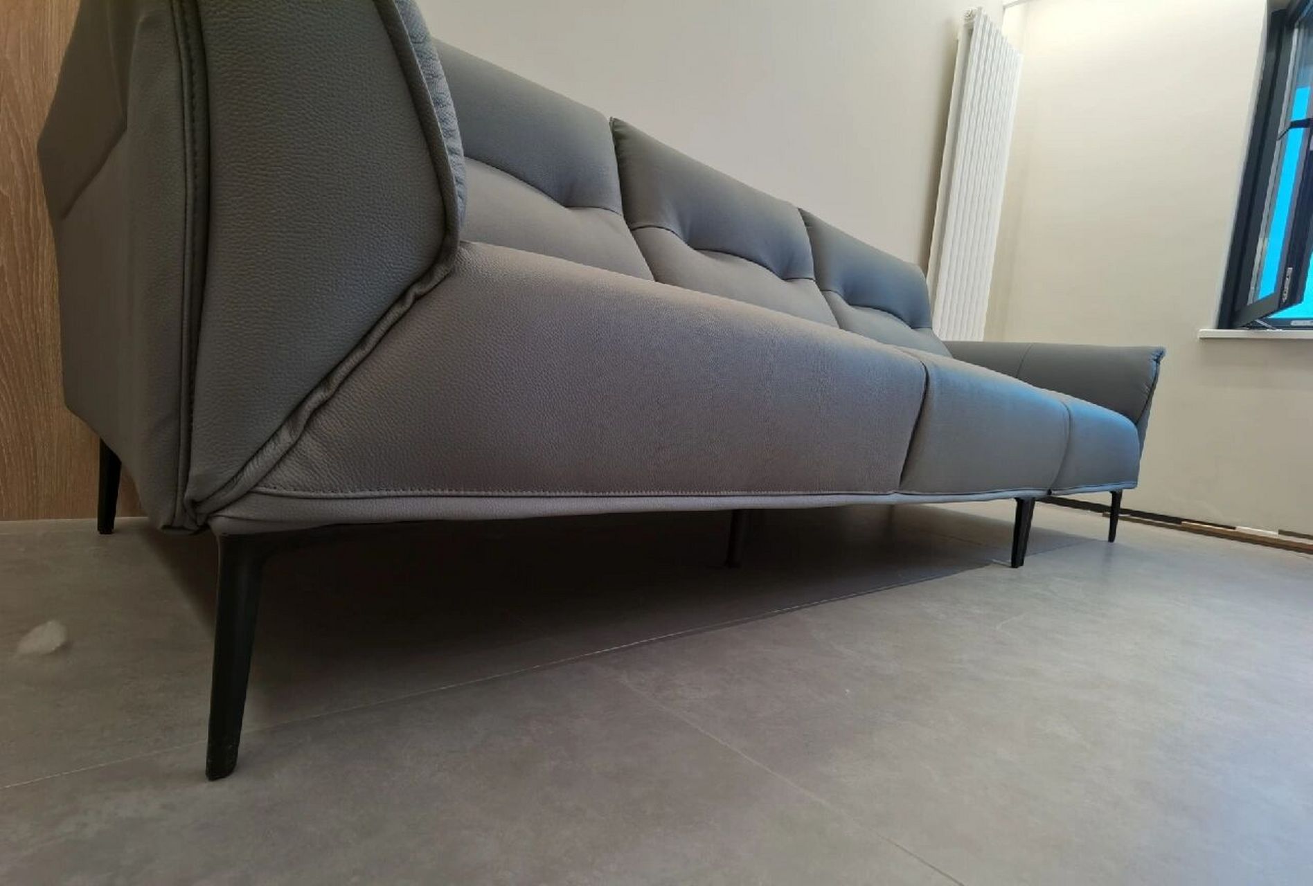 左右沙发2021深灰色真皮沙发 我的沙发到货啦,去年11月买的,一直等全