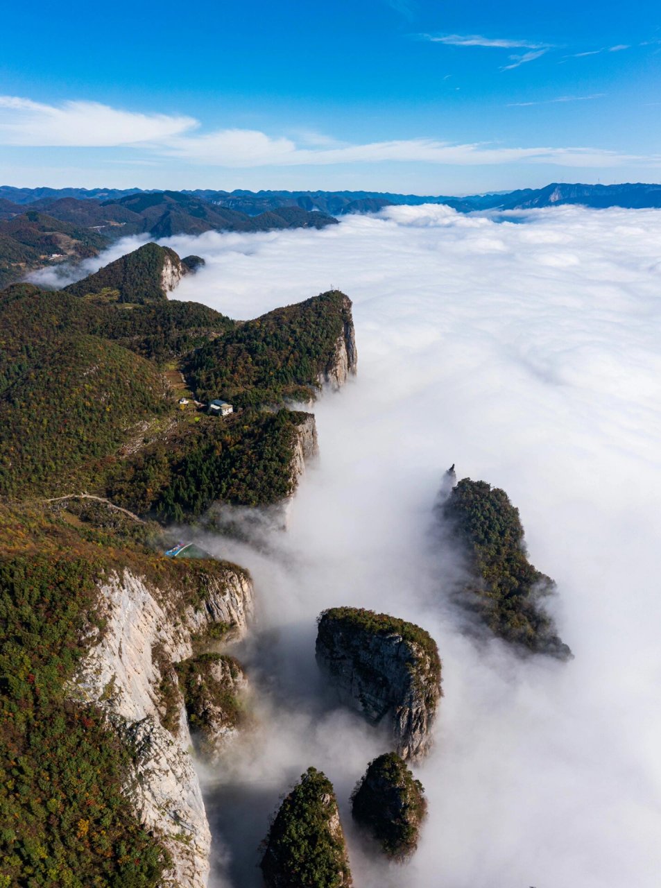 来恩施看云海 91探索湖北恩施大峡谷云海!