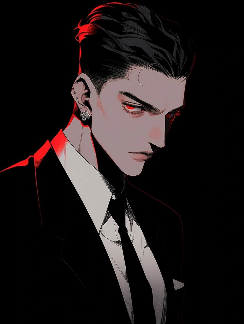 7415多沾点杀气 | 极简主义西装暴徒第三弹 加了点红光,杀气不再