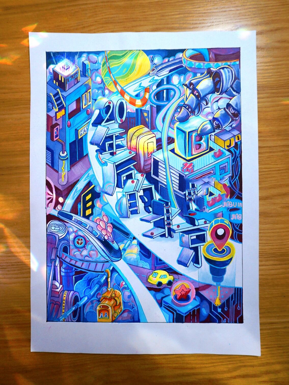 原创海报设计丨未来科技主题 20年后的我们会怎样?