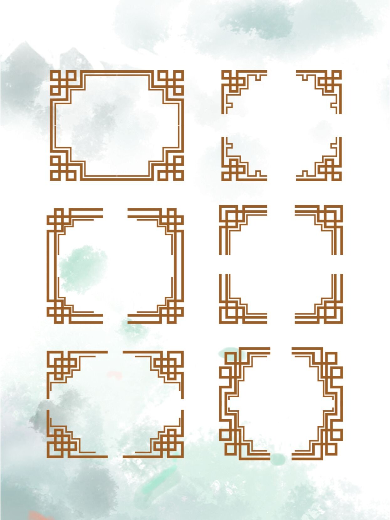 中式古典大红系边框标题框🔥