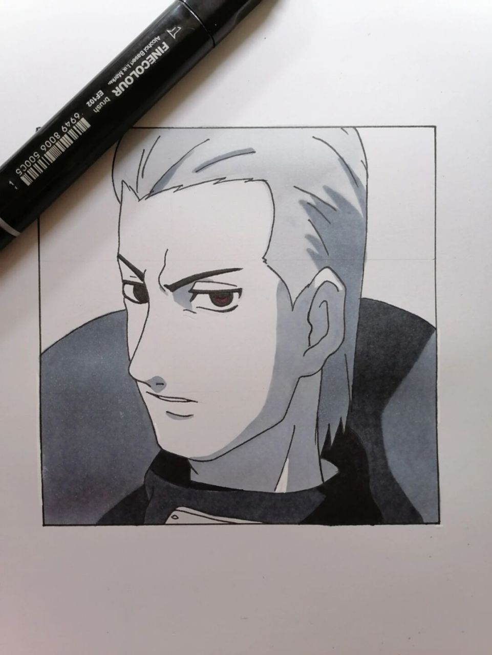 晓组织飞段教程 #火影忍者# #手绘教程# #飞段#  大帅哥